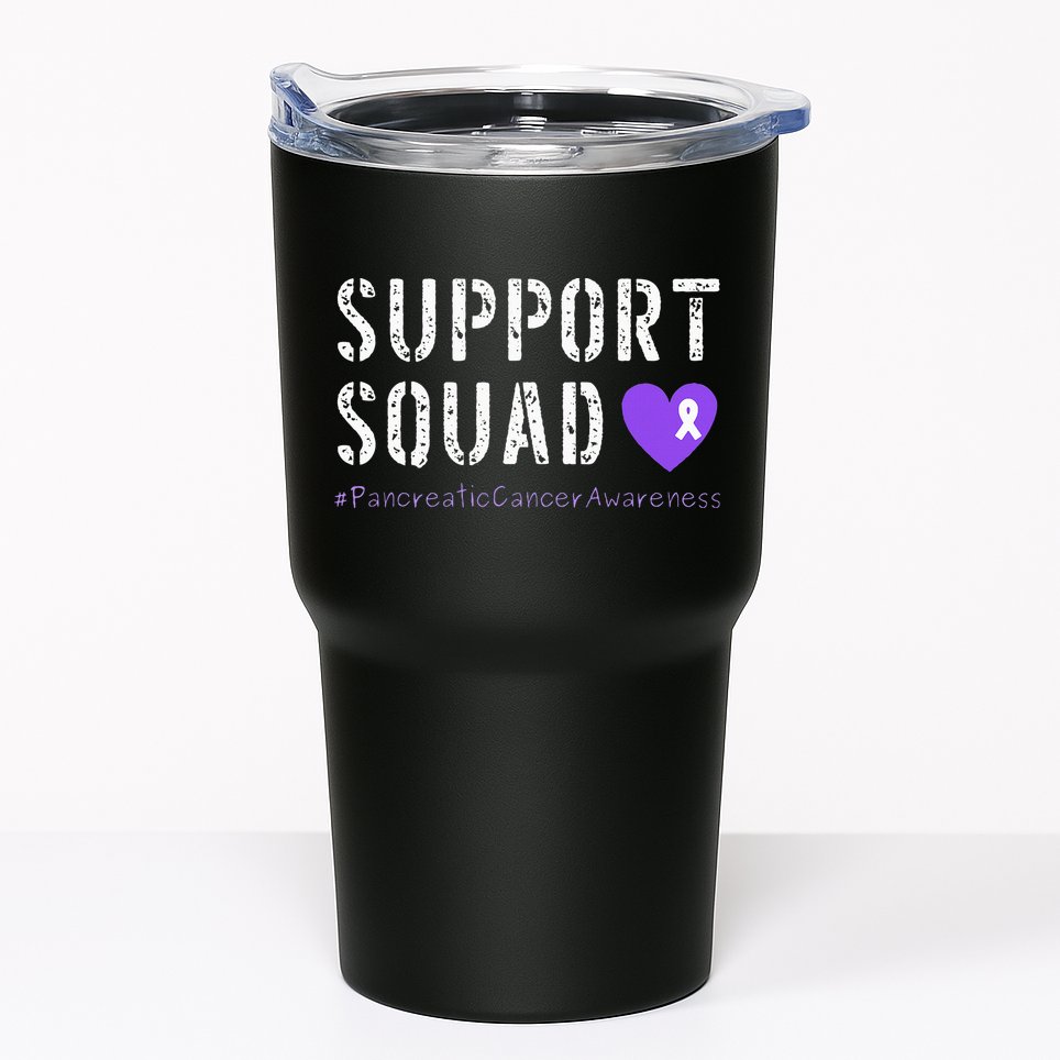 Purple Ribbon Pancreatic Cancer Awareness Tumbler