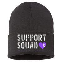 Purple Ribbon Pancreatic Cancer Awareness Sustainable Knit Beanie