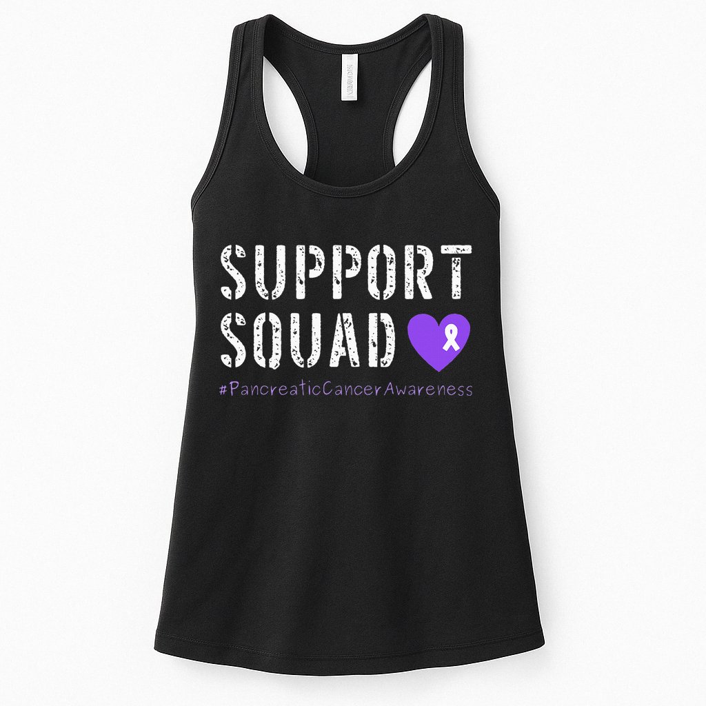 Purple Ribbon Pancreatic Cancer Awareness Womens Tank Top
