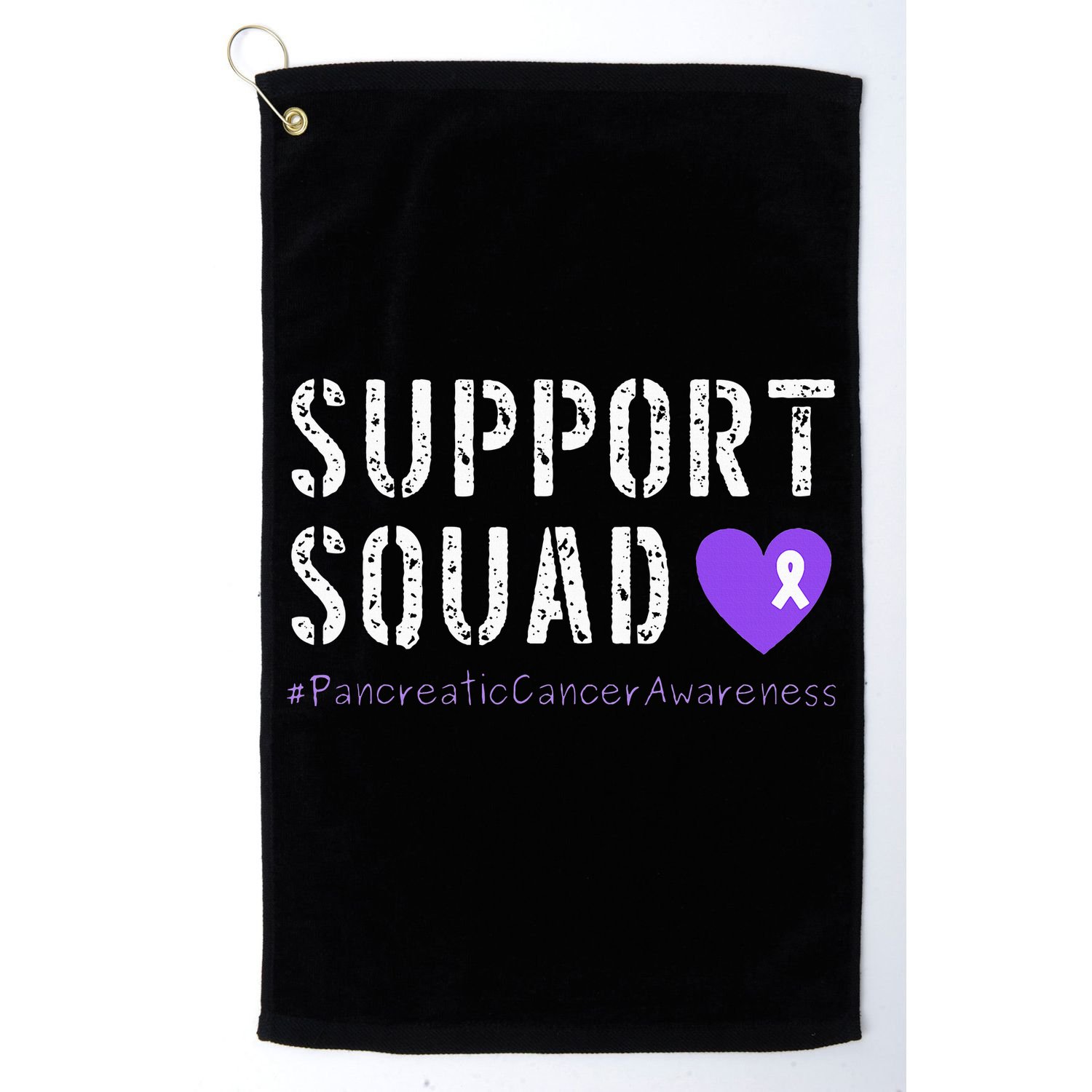 Purple Ribbon Pancreatic Cancer Awareness Golf Towel