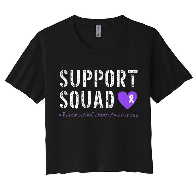 Purple Ribbon Pancreatic Cancer Awareness Crop Top