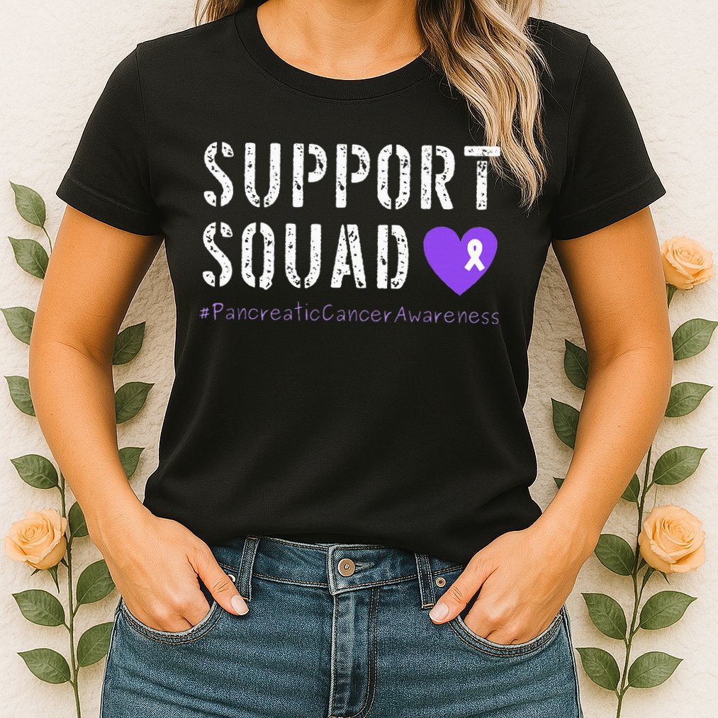 Purple Ribbon Pancreatic Cancer Awareness Womens T-Shirt
