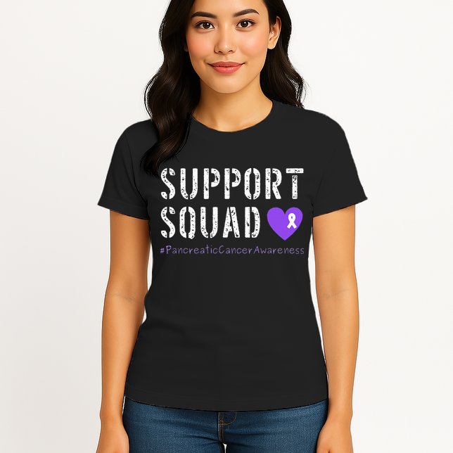 Purple Ribbon Pancreatic Cancer Awareness Womens T-Shirt