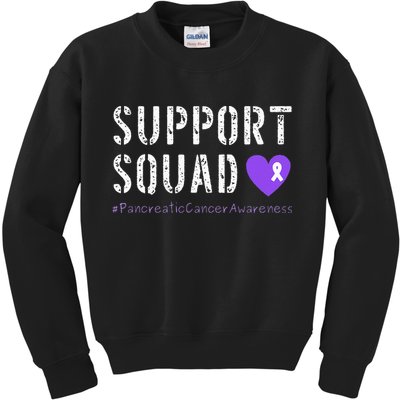 Purple Ribbon Pancreatic Cancer Awareness Kids Sweatshirt