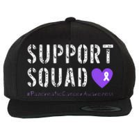 Purple Ribbon Pancreatic Cancer Awareness Wool Snapback Cap