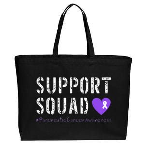 Purple Ribbon Pancreatic Cancer Awareness Cotton Canvas Jumbo Tote