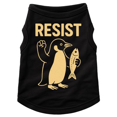 Penguin Resist Penguins Protest Against Tariffs Gift Doggie Tank