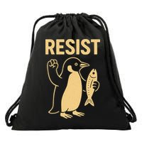 Penguin Resist Penguins Protest Against Tariffs Gift Drawstring Bag