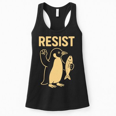Penguin Resist Penguins Protest Against Tariffs Gift Womens Tank Top