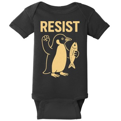 Penguin Resist Penguins Protest Against Tariffs Gift Baby Bodysuit