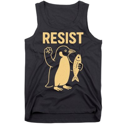 Penguin Resist Penguins Protest Against Tariffs Gift Tank Top