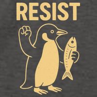 Penguin Resist Penguins Protest Against Tariffs Gift Vector Backpack