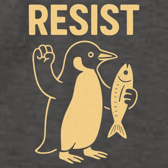 Penguin Resist Penguins Protest Against Tariffs Gift Vector Backpack