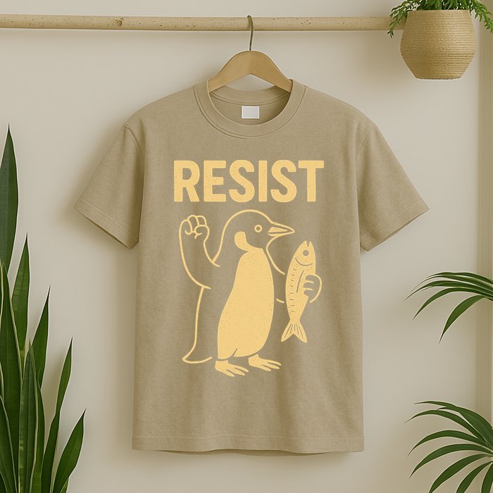 Penguin Resist Penguins Protest Against Tariffs Gift T-Shirt