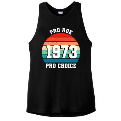 Pro Roe Pro Choice 1973 Ladies PosiCharge Tri-Blend Wicking Tank