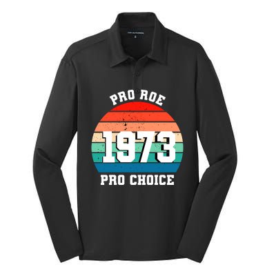 Pro Roe Pro Choice 1973 Silk Touch Performance Long Sleeve Polo