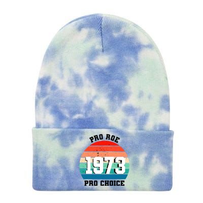 Pro Roe Pro Choice 1973 Tie Dye 12in Knit Beanie