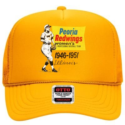 Peoria Redwings High Crown Mesh Back Trucker Hat