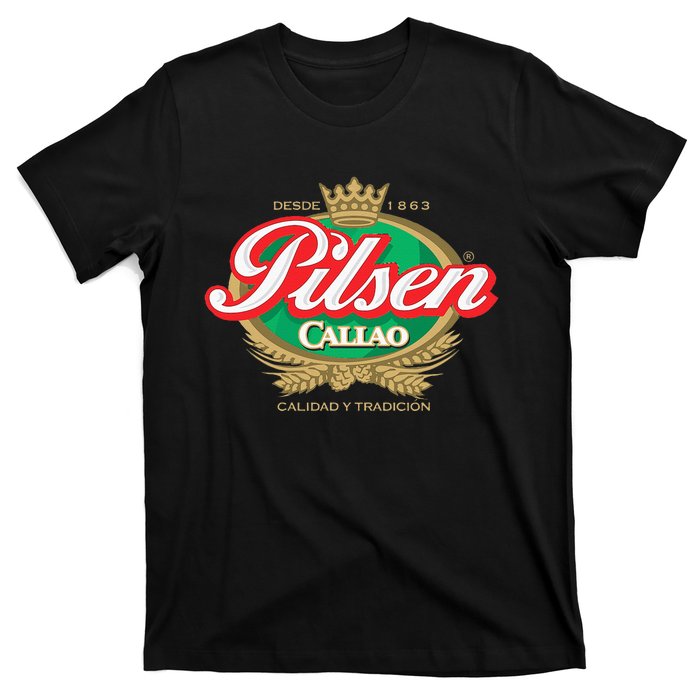 Peruvian Restaurant Pilsen Callao Beer Marca Peru Soccer T-Shirt