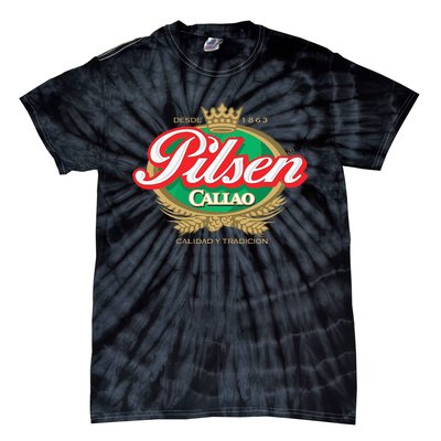 Peruvian Restaurant Pilsen Callao Beer Marca Peru Soccer Tie-Dye T-Shirt