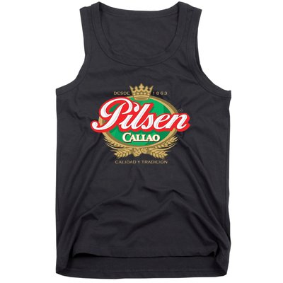 Peruvian Restaurant Pilsen Callao Beer Marca Peru Soccer Tank Top