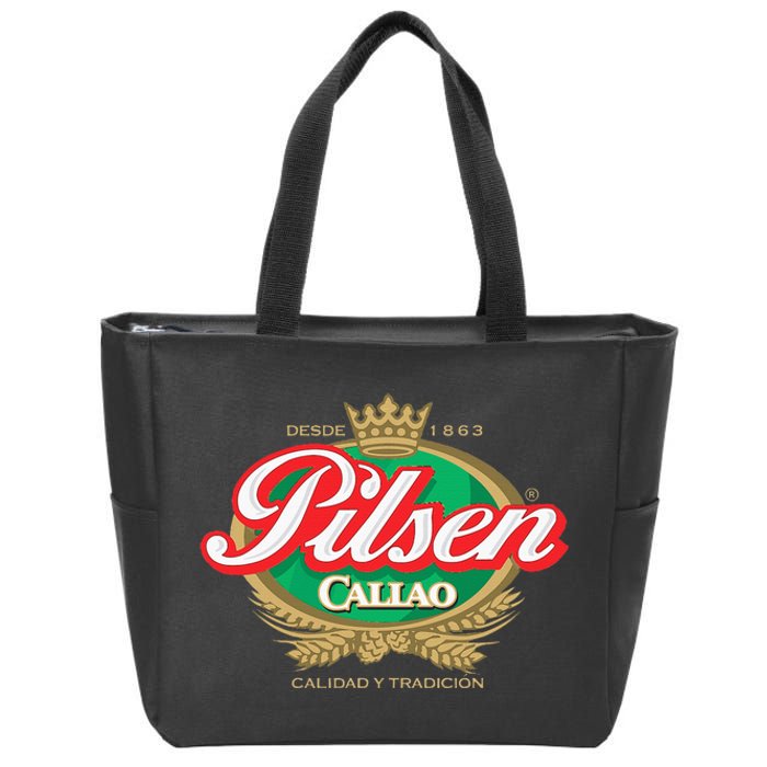 Peruvian Restaurant Pilsen Callao Beer Marca Peru Soccer Zip Tote Bag