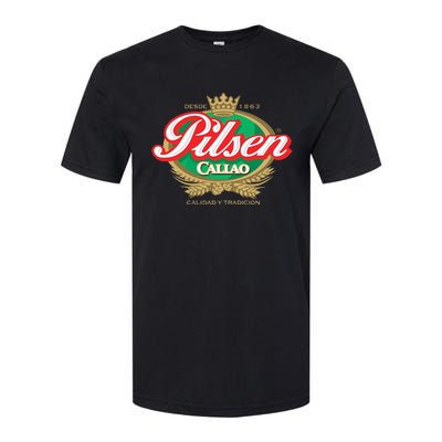 Peruvian Restaurant Pilsen Callao Beer Marca Peru Soccer Softstyle CVC T-Shirt