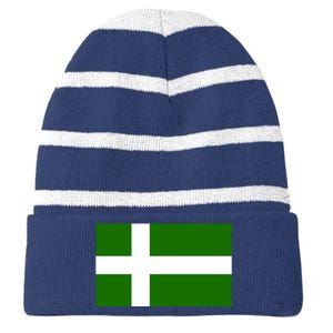 Puerto Rico Puerto Rican Independence Party Flag Striped Beanie with Solid Band