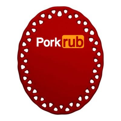 Pork Rub Ceramic Oval Ornament