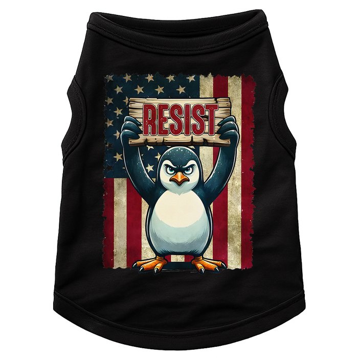 Penguin Resist Penguins Protest Against Tariffs Doggie Tank