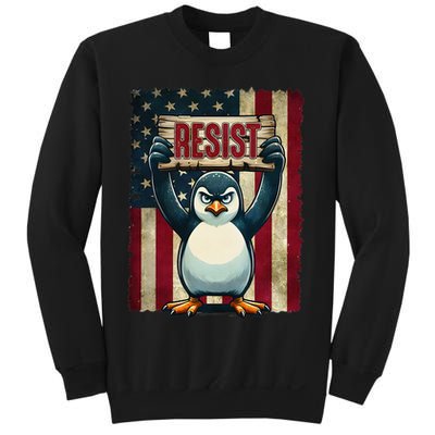 Penguin Resist Penguins Protest Against Tariffs Sweatshirt