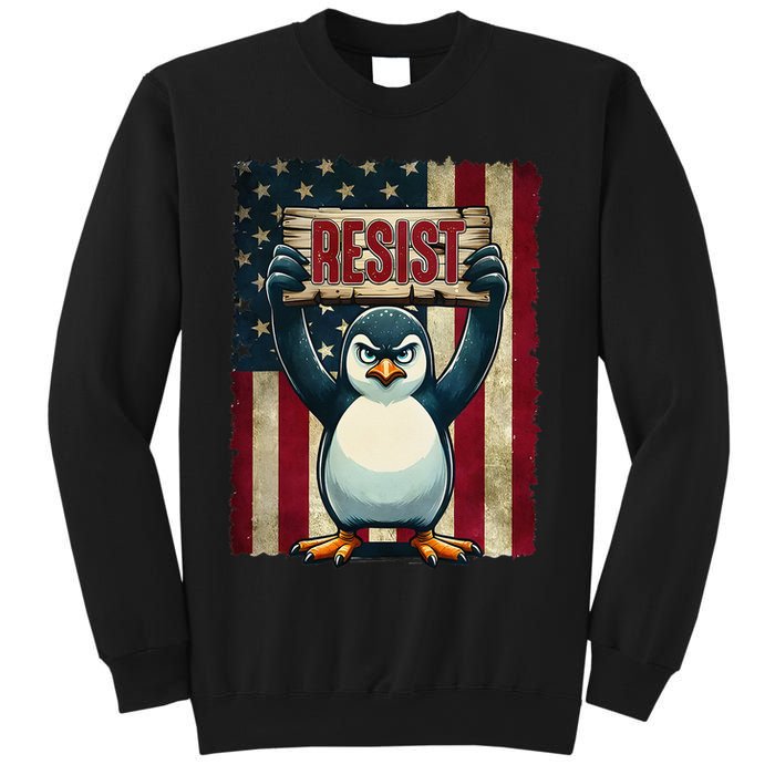 Penguin Resist Penguins Protest Against Tariffs Sweatshirt