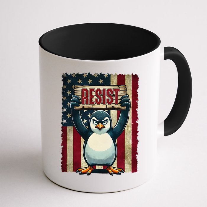 Penguin Resist Penguins Protest Against Tariffs Mug