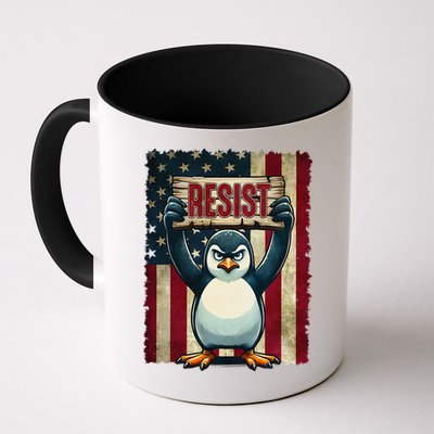 Penguin Resist Penguins Protest Against Tariffs Mug