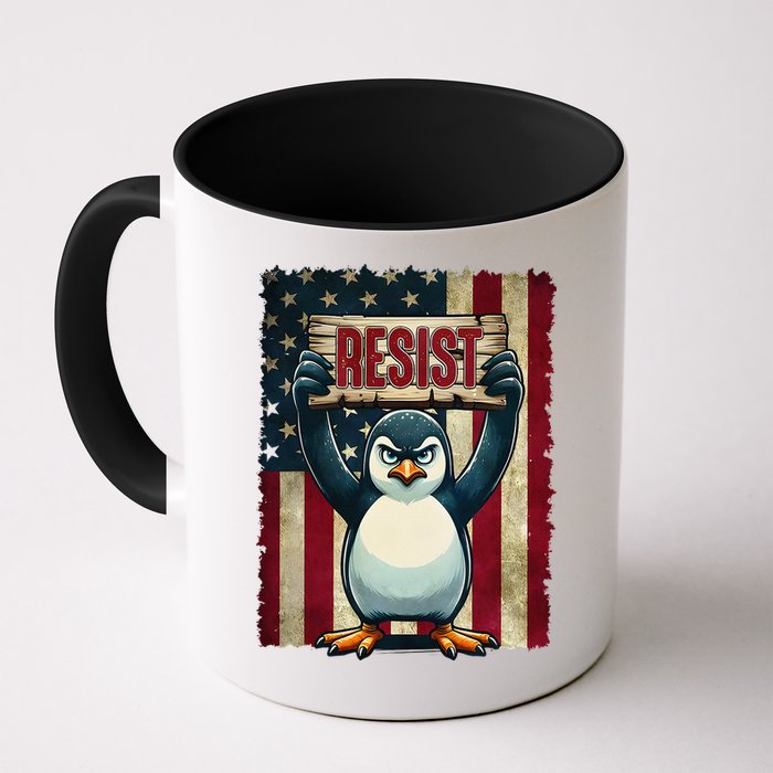 Penguin Resist Penguins Protest Against Tariffs Mug