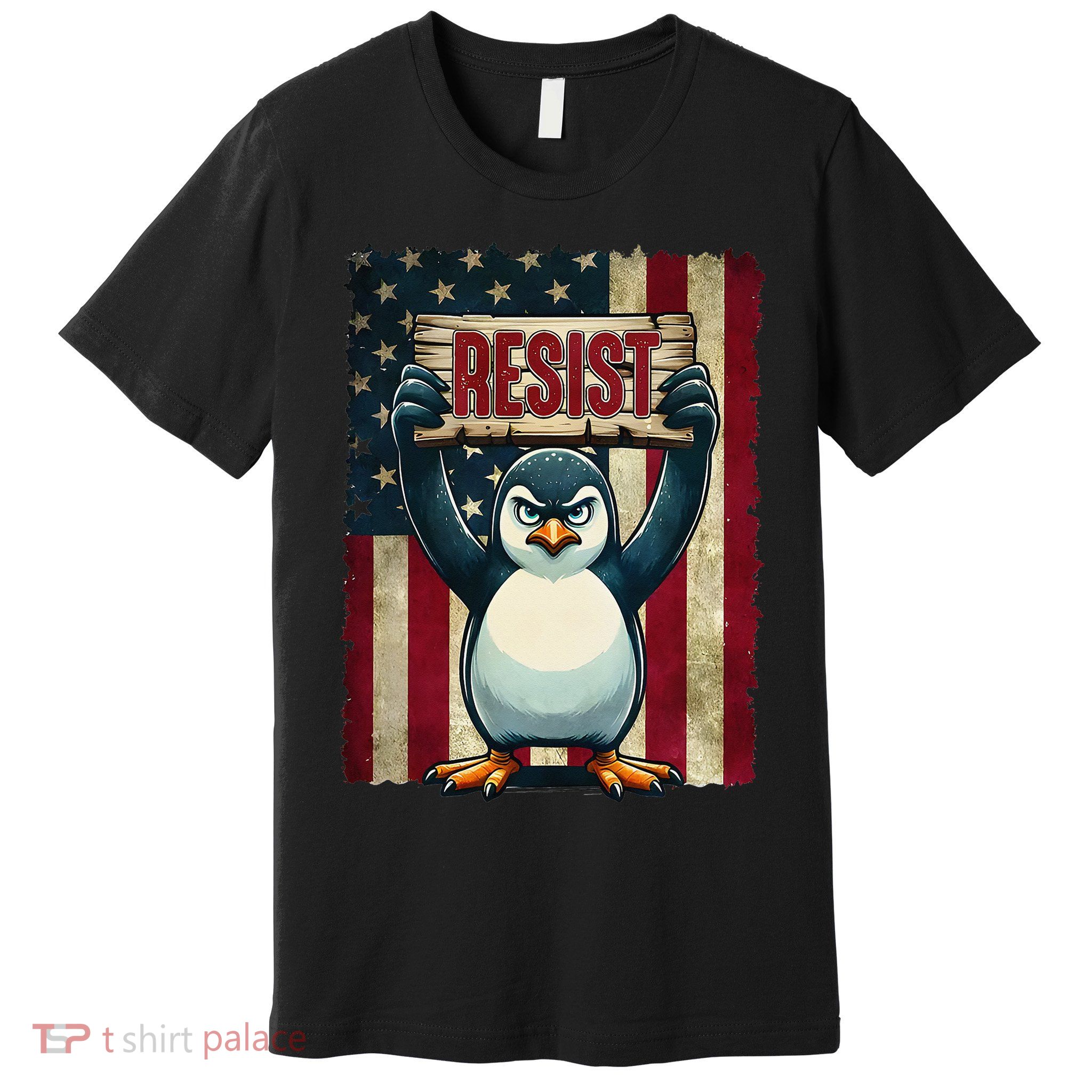 Penguin Resist Penguins Protest Against Tariffs Premium T-Shirt
