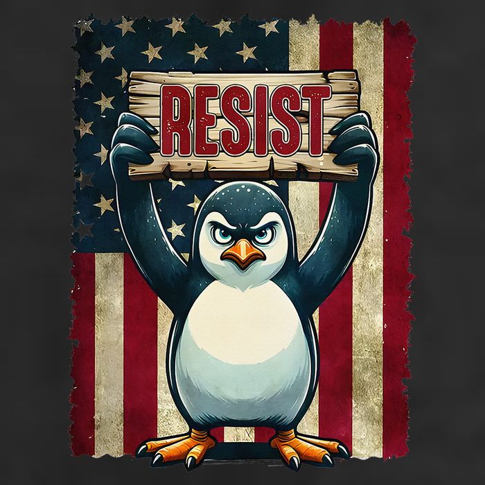 Penguin Resist Penguins Protest Against Tariffs 25L Jumbo Tote