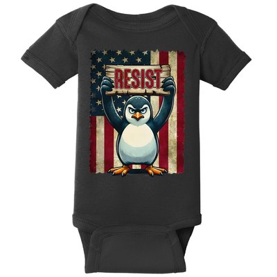 Penguin Resist Penguins Protest Against Tariffs Baby Bodysuit