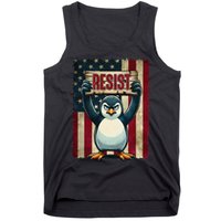 Penguin Resist Penguins Protest Against Tariffs Tank Top