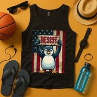Penguin Resist Penguins Protest Against Tariffs Tank Top