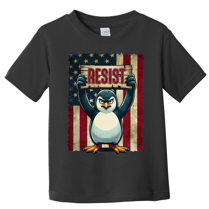 Penguin Resist Penguins Protest Against Tariffs Toddler T-Shirt