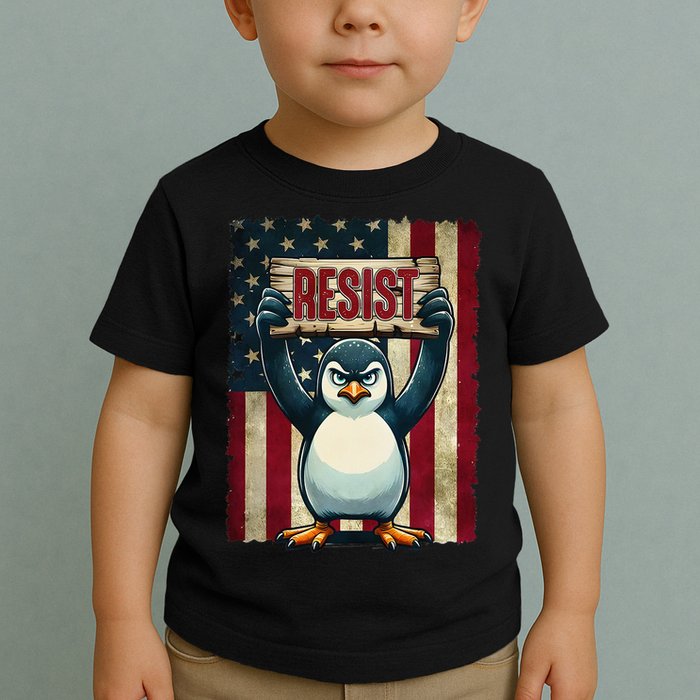 Penguin Resist Penguins Protest Against Tariffs Toddler T-Shirt