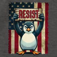 Penguin Resist Penguins Protest Against Tariffs Vector Backpack