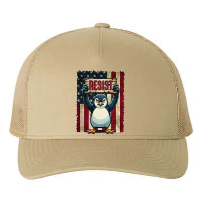 Penguin Resist Penguins Protest Against Tariffs Yupoong Adult 5-Panel Trucker Hat