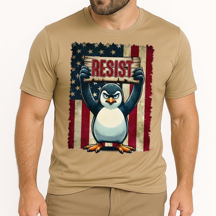 Penguin Resist Penguins Protest Against Tariffs Performance Shirt