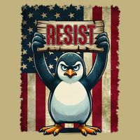 Penguin Resist Penguins Protest Against Tariffs Performance Shirt