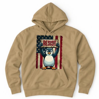 Penguin Resist Penguins Protest Against Tariffs Hoodie
