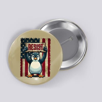 Penguin Resist Penguins Protest Against Tariffs Button