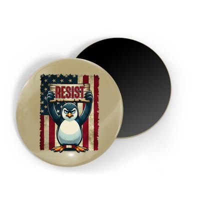 Penguin Resist Penguins Protest Against Tariffs Magnet