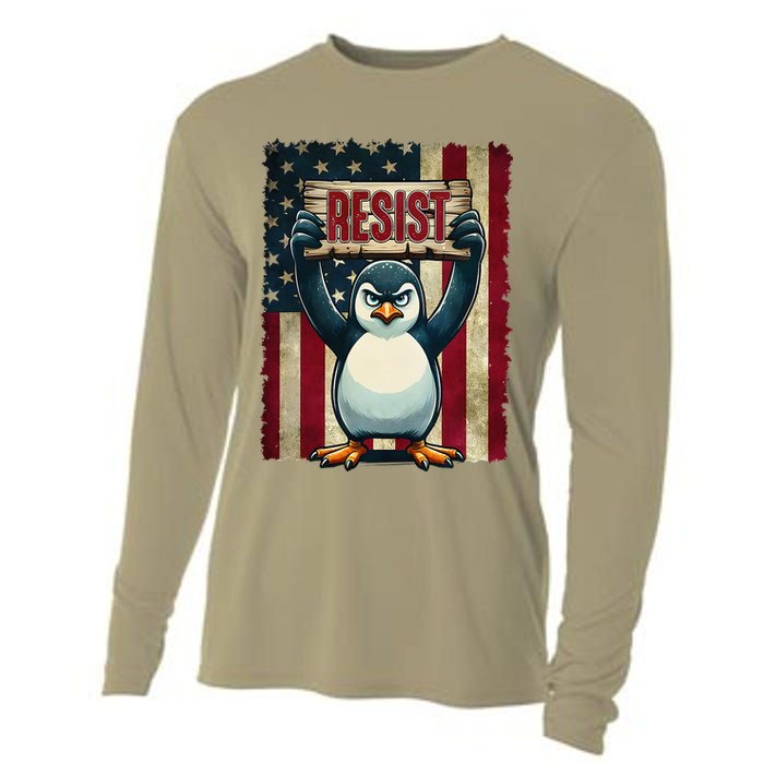 Penguin Resist Penguins Protest Against Tariffs Cooling Performance Long Sleeve Crew